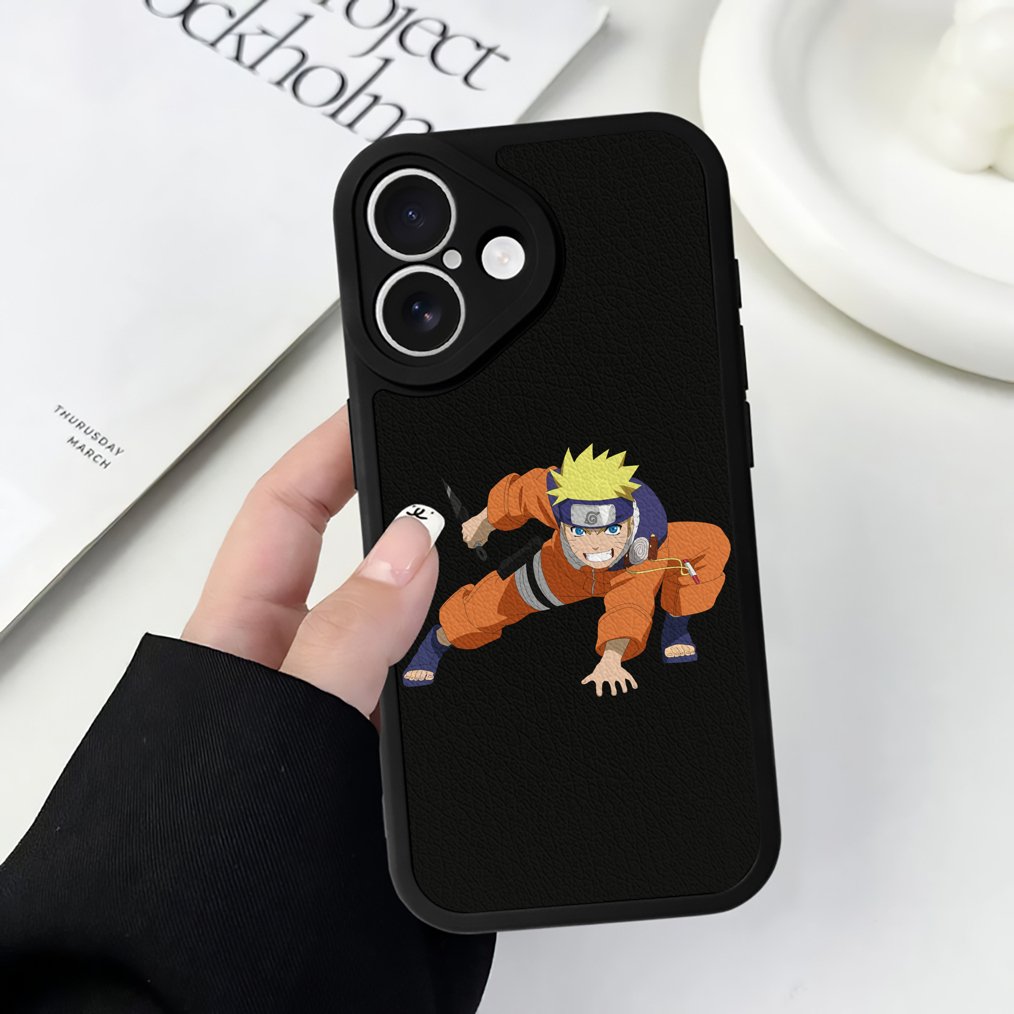 （画像用） NARUTO -ナルト- うずまき ナルト Uzumaki Naruto 【iPhone 16シリーズ対応】シリコンスマホケース（レザー調） 材質：シリコン